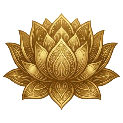 Gold lotus emblem of Cuddle City Aesthetics